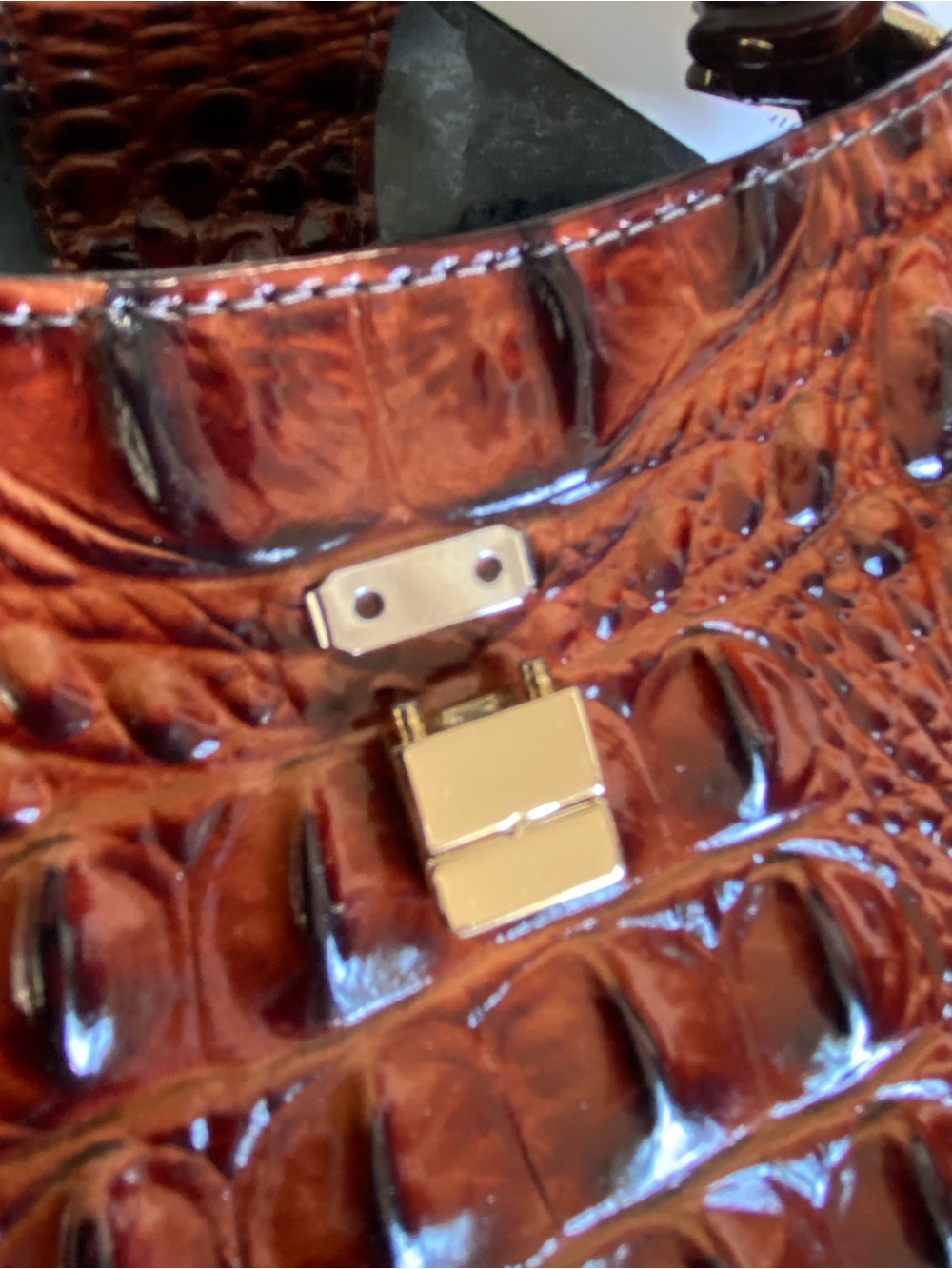 BRAHMIN PECAN MARLEY CROSSBODY with defect - Picture 8 of 11